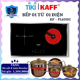 Bếp Âm từ hồng ngoại đôi KAFF KF-FL105IC - Tặng kèm bộ nồi Fivestar