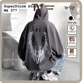 Áo Hoodie Nam Nữ Áo hoodie cánh R mũ 2 lớp Nỉ thu đông dày ấm