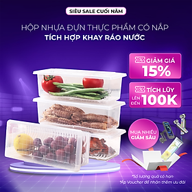 Mua Hộp Nhựa Đựng Thực Phẩm Có Khay Ráo Nước  Trong Suốt Chất Liệu Nhựa PP An Toàn Vệ Sinh Thực Phẩm  Bảo Quản Lâu Hơn