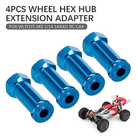 for WLtoys 144001 1/14 RC Car 4Pcs Wheel Hex Hub Extension Adapter Lengthen Aluminum Alloy RC Car Parts for RC Racing