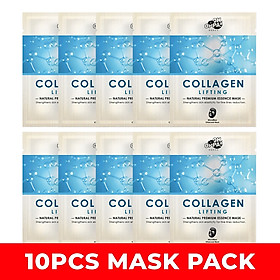 [50K VOUCHER] Combo 10 miếng mặt nạ cao cấp Hàn Quốc tăng Cường Collagen, giúp da trẻ trung, mịn màng, đầy sức sống OH OPPA (25ml/miếng)