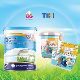 Combo 05 lon Sữa Dê DG-1 400g Tặng 1 hộp đồ chơi lắp ráp 