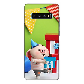 Ốp lưng điện thoại Samsung S10 Plus hình Heo Con Tặng Quà
