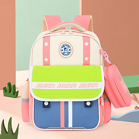 Balo học sinh tiểu học kèm bóp viết vải oxford cao cấp chống nước nhiều ngăn đựng cho bé đi học lớp 1 3052