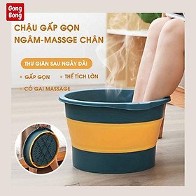 Mua Chậu ngâm chân gấp gọn silicon massage chân thư giãn