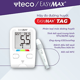 Máy Đo Đường Huyết EasyMax Tag Kiểm Soát Bệnh Đái Tháo Đường Thông Minh