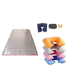 Mua Bộ chiều ngủ + Phụ kiện du lịch dã ngoại tiện dụng (tấm che mắt  gối chữ U  bông nhét tai) (Màu ngẫu nhiên)