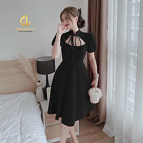 Đầm cổ cách tân Bigsize 60-90 ký, thời trang nữ dành cho khách ngoại cỡ