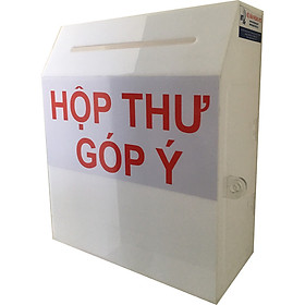 Mua Hòm thư góp ý mica cao cấp màu trắng 3mm treo tường 25x12x30cm  HTD0-HT02