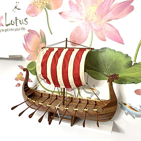 Mô hình du thuyền gỗ trang trí du thuyền Bluenose - Quà tặng thủ công mỹ nghệ trang trí-Thân tàu dài 60cm -Gỗ tự nhiên