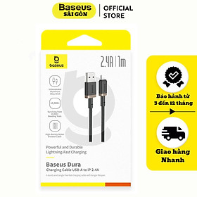 Mua Cáp sạc nhanh Baseus dura series fast charging cable usb to ligt-ning 2.4a- hàng chính hãng