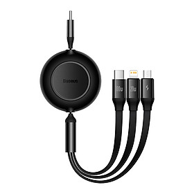 Mua Cáp Sạc Dây Rút Công Suất 100W Baseus Bright Mirror 3 in 1 Series 2 ( Type C to Type C/ iPhone/ Micro USB )(hàng chính hãng)
