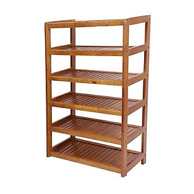 Kệ Giày Dép 6 Tầng Dài 63 cm Gỗ Cao Su
