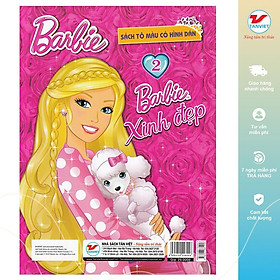 Sách Tô Màu - Barbie Xinh Đẹp 2 (Có Hình Dán) - Tân Việt Books