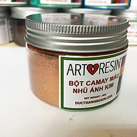 Bột camay nhũ ánh kim pha Epoxy Resin màu VÀNG ĐỒNG - COPPER 50g