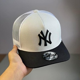 (Hàng VNXK) Nón kết, mũ lưỡi trai nam nữ cho MLB phối lưới vải kaki thời trang (Ảnh thật)