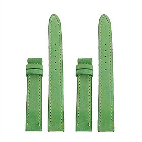 HC8460 - Dây đồng hồ Huy Hoàng da đà điểu da bụng size 12,14 màu xanh lá
