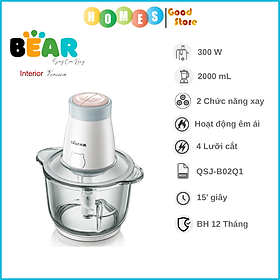 Mua Máy Xay Thịt  Máy Xay Thực Phẩm Đa Năng Xay Cực Êm BEAR QSJ-B02Q1 Dung Tích 2 Lít  Công Suất 300W - Hàng Chính Hãng