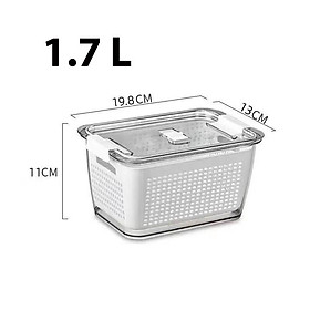 Mua Hộp Nhựa Đựng Thực Phẩm Tủ Lạnh 2 Lớp Có Lỗ Thoát Nước Khóa Thoát Khí Dễ Dàng Bảo Quản Rau Củ Tặng 2 móc dính