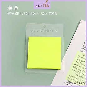 Giấy sticky note vuông trong suốt bằng nhựa PET chống thấm nước (50 tờ)