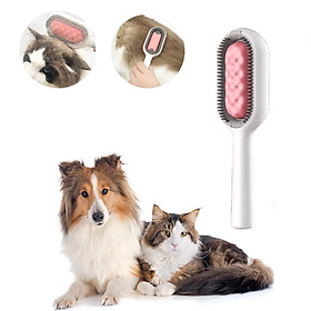 Universal Disolvant của Knots thú cưng, bàn chải silicon dưới tóc chó, chống bàn chải động vật có thể tái sử dụng để làm sạch massage tóc (dài, hồng)