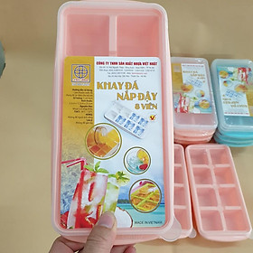 Mua Vỉ làm đá có nắp chính hãng Việt Nhật  Khay làm đá loại 8 viên có nắp đạy  chất liệu nhựa Nguyên Sinh cao cấp