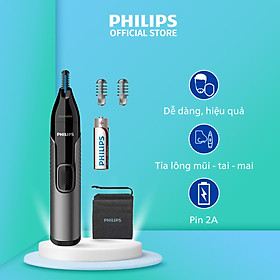Máy tỉa lông mũi, lông tai Philips NT3650 - Hàng Chính Hãng