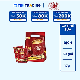 Cà phê sữa hòa tan 3in1 Highlands Coffee (50 gói x 17g)