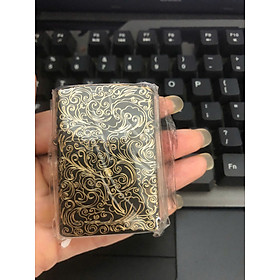 Vỏ hộp quẹt bật lửa xăng đá Zorron họa tiết hoa văn hoàng kim Z2-1191