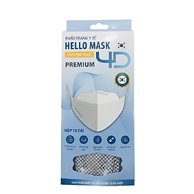 [Hộp 10] khẩu trang 4D kháng khuẩn Hello Mask Fashion - Premium