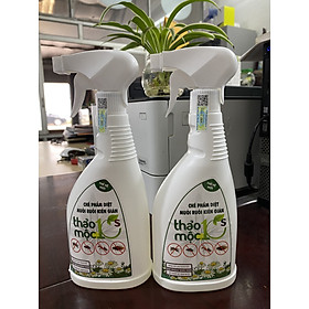 Chai Xịt Diệt Muỗi , Kiến , Gián, Côn Trùng,.. Thảo Mộc 10s 500ml (Mùi Sả Chanh) - An toàn cho trẻ em và người lớn- Được bộ y tế cấp phép