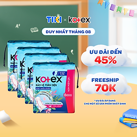 Lốc 4 Gói băng vệ sinh Kotex Bảo Vệ Toàn Diện Ngày Nhiều và Đêm 28cm Siêu Mỏng Cánh 14 miếng/gói [Bao bì thay đổi theo từng đợt nhập hàng]