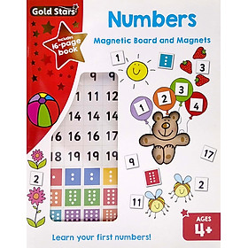 Gold Stars Magnetic Board And Magnets: Numbers