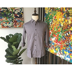 Áo sơ mi nam kẻ sọc vải cotton mềm,mịn, mát ít nhăn dễ kết hợp thích hợp đi làm đi chơi