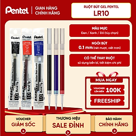 Ruột bút ký Pentel Energel LR10 ngòi 1.0mm 3 màu mực