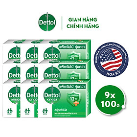 Combo 9 xà phòng Dettol kháng khuẩn 100g