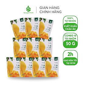 Combo 10 Túi Xoài sấy dẻo Nonglamfood 50g Healthy Snack Ăn vặt văn phòng