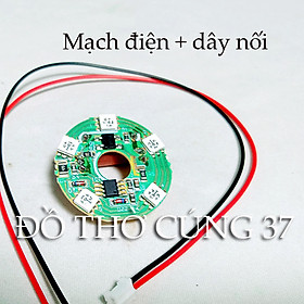 Mua Mạch led + dây nối đèn thờ đổi màu siêu sáng 5 bóng bóng bản 3.3 cm