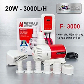 Máy Bơm Bể Cá Baoyu BY-F3000 20W 3000L/H, 12 Chế Độ, Chống Cạn, Hút Đáy, Lọc Tràn