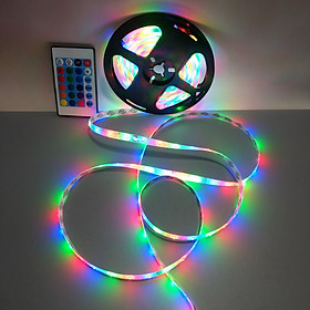 Cuộn 5m đèn Led đổi nhiều màu (RGB) có remote điều khiển - T0292