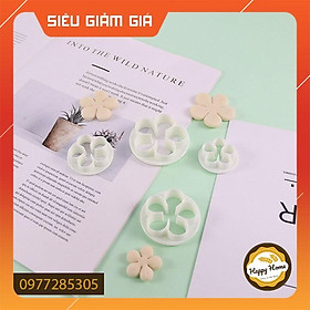 Khuôn nhấn fondant 4 hoa hồng tạo hình trang trí bánh hiện đại - Dụng cụ làm bánh