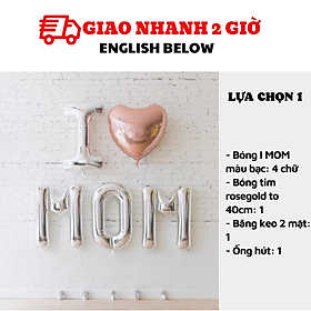 Bộ bong bóng trang trí I love Mom balloon set mfd15