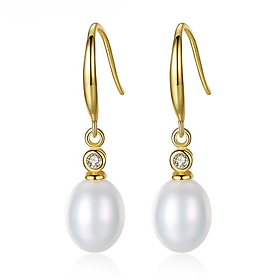 Bông tai ngọc trai cao cấp b1932 cỡ hạt 11x13 ly bảo ngọc jewelry