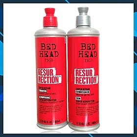 Hình ảnh BỘ DẦU GỘI XẢ TIGI BEDHEAD RESURRECTION SUPER REPAIR SIÊU PHỤC HỒI TÓC 400ML*2 MÀU ĐỎ NEW