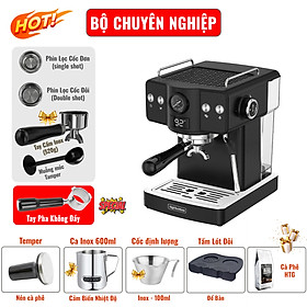 Máy Pha Cà Phê Espresso CF05 PLus HIGH TECH GATE Kiểm Soát Nhiệt PID 90~95ºC Chính Xác, Bộ Full Combo, Làm Nóng Nhanh, Tự Động Mini Nhỏ Gọn Gia Đình, Văn Phòng, Hàng Chính Hãng