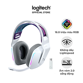Tai nghe game không dây Lightspeed Logitech G733 - Headband tùy chỉnh, RGB Lightsync, màn loa Pro-G, Mic Blue Voice - Màu