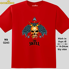 THE SKULL, mã G243. Áo thun in hình đầu lâu siêu đẹp cho nam nữ, form unisex. Áo phông hàng hiệu GOKING. Quà tặng cao cấp cho gia đình, cặp đôi, hội nhóm, doanh nghiệp