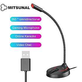 Mua Micro Thu Âm Mitsunal Chất Lượng Cao chống ồn  live stream  Hát Karaoke quay video  ghi âm  Vlog  Chơi game  Học Online trò chuyện qua Zoom Tương thích máy tính để bàn  Laptop  Chiều dài cáp 2.5m  đầu thu điện tử 6mm-Hàng chính hãng