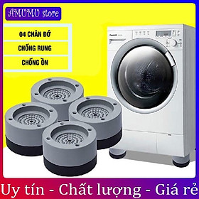 Combo 4 chân đế kê máy giặt tủ lạnh chống rung chống ồn