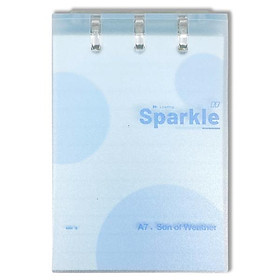 Sổ Lò Xo A7 - Kẻ Ngang - 120 Trang - Depai A7-08-3-4-7 - Sparkle - Xanh Dương